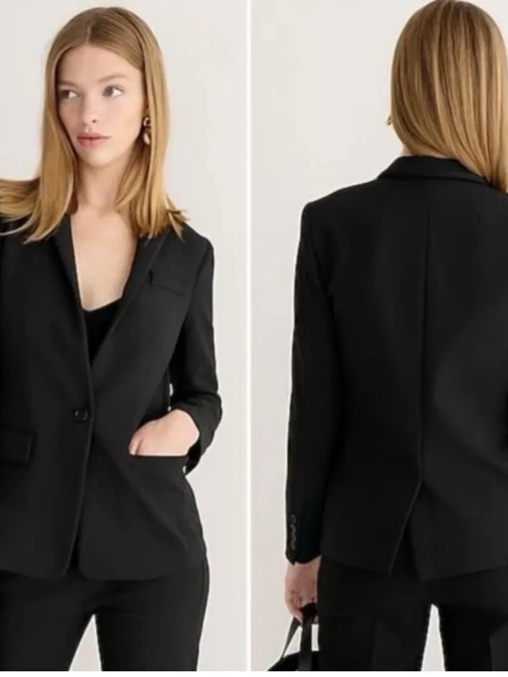 J. Crew Regent Black Single-Button Classic Career Wear Women’s Blazer  Size 2